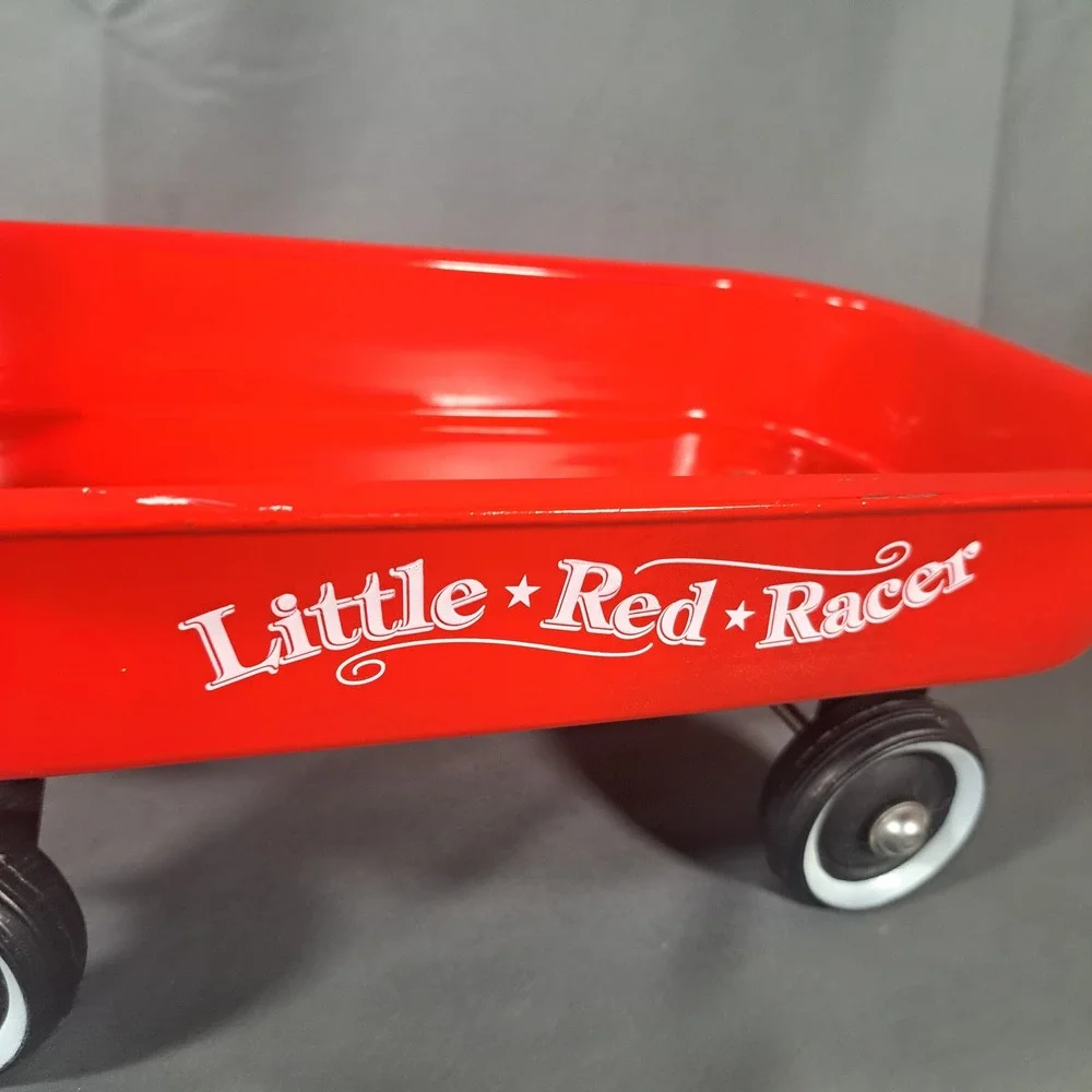 Little Red Racer‎ Miniature Metal Wagon Red Toy Decorative Display Prop Classic
